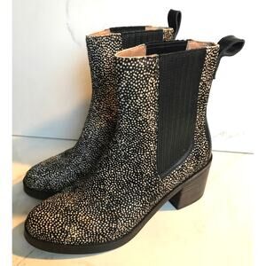 UGG Camden Exotic Calf Hair Boots 8 Block Heel